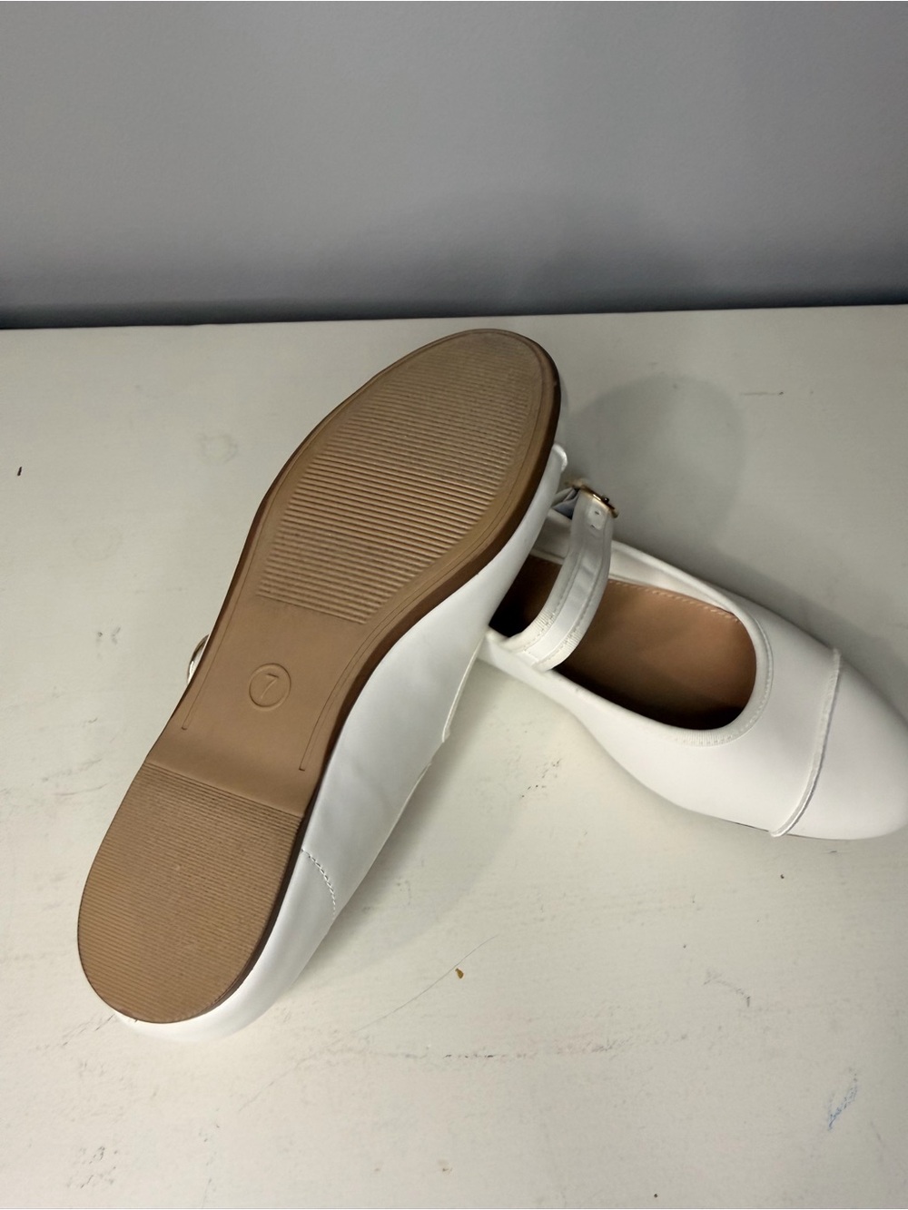 wild fable White Mary Jane Flats with Gold Buckle - Picture 4 of 5